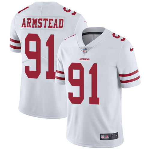San Francisco 49ers Limited White Men Arik Armstead Road NFL Jersey #91 Vapor Untouchable->women nfl jersey->Women Jersey